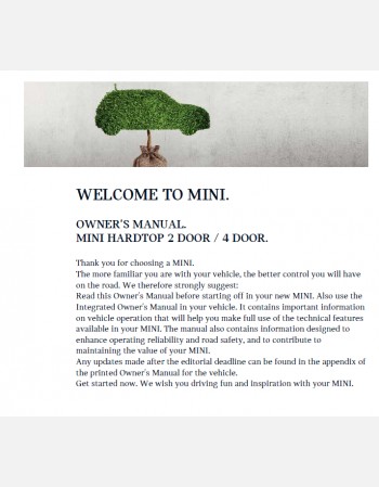 mini cooper 2019 owners manual